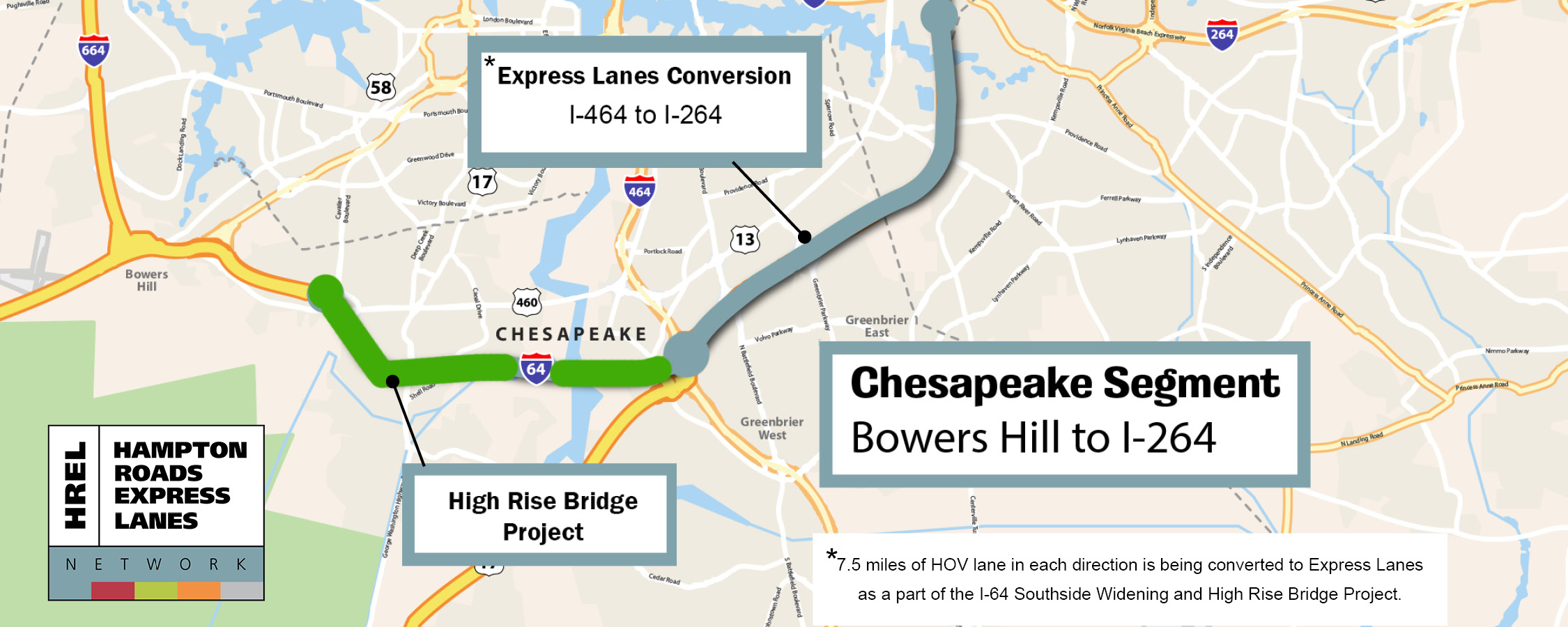 HREL Chesapeake Construction Map